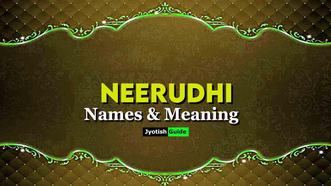 neerudhi name meaning