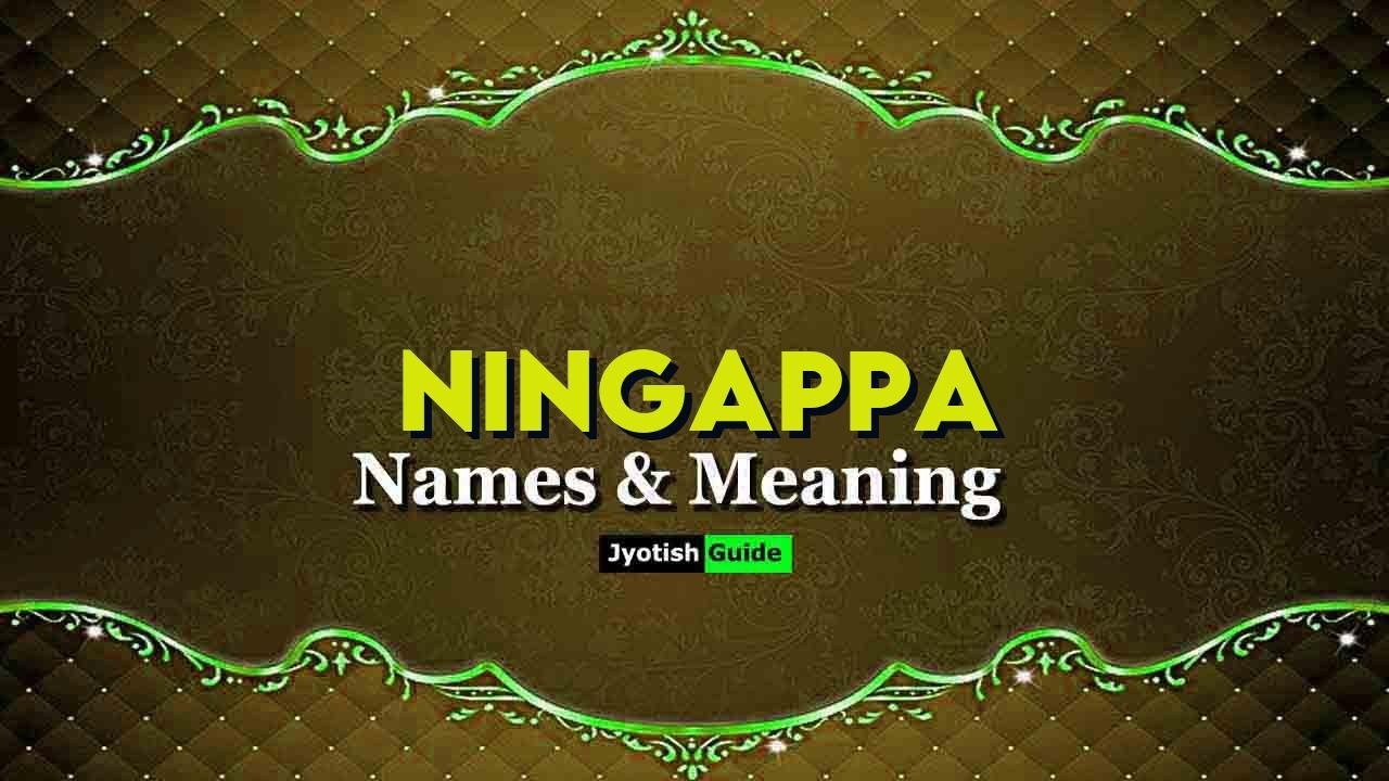 ningappa name meaning