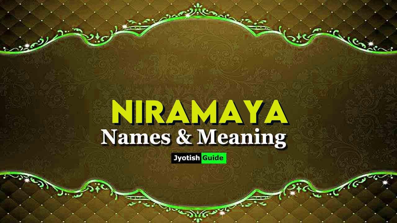 niramaya name meaning