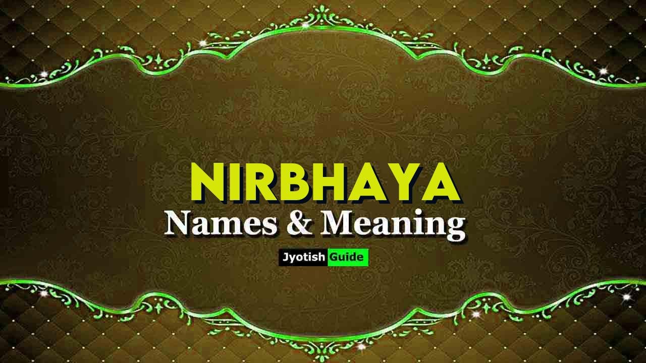 nirbhaya name meaning