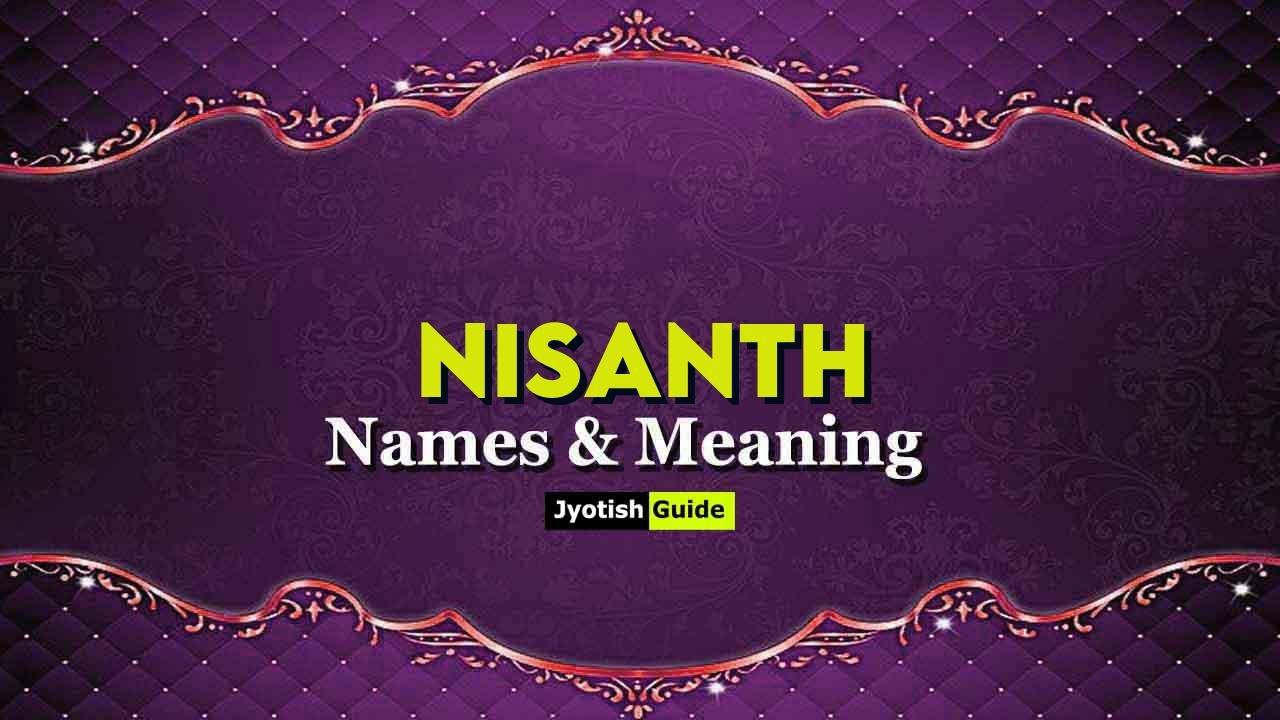 nisanth name meaning