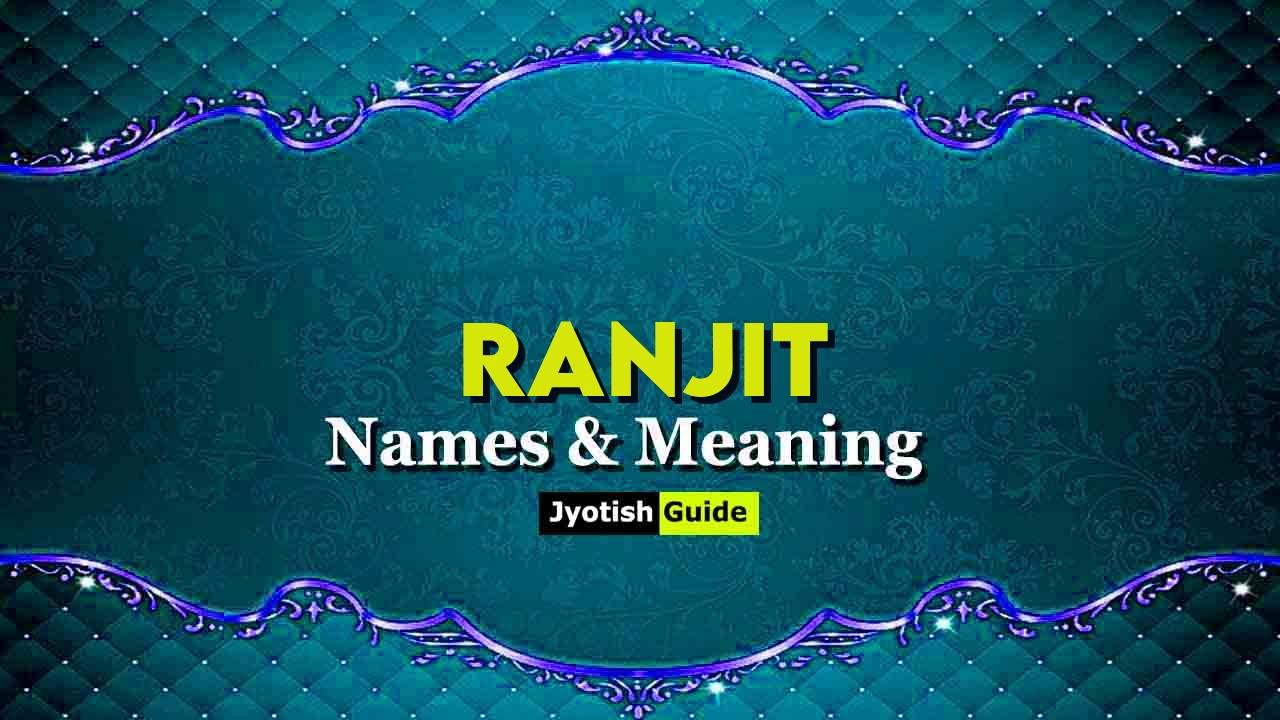 ranjit name meaning