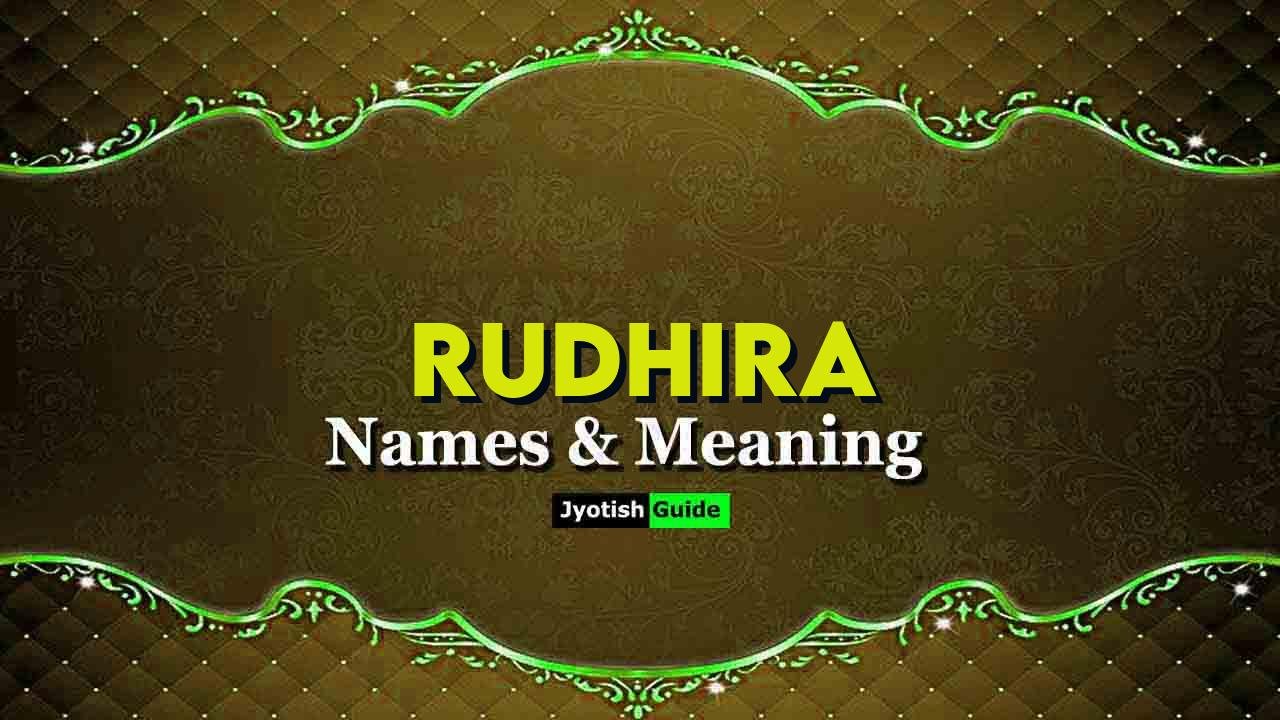rudhira name meaning