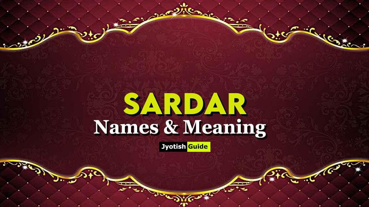 sardar name meaning