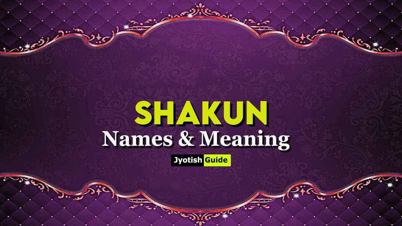 shakun name meaning