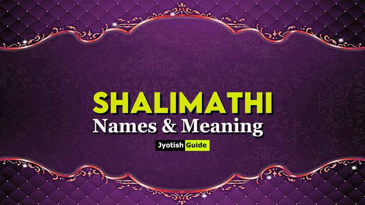shalimathi name meaning