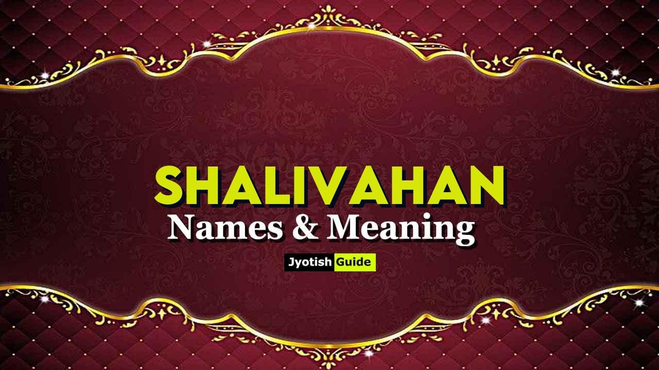 shalivahan name meaning