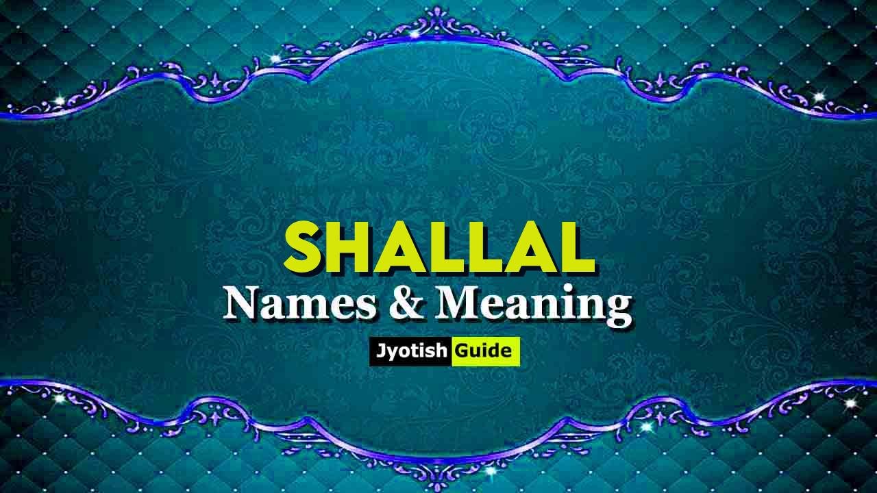 shallal name meaning