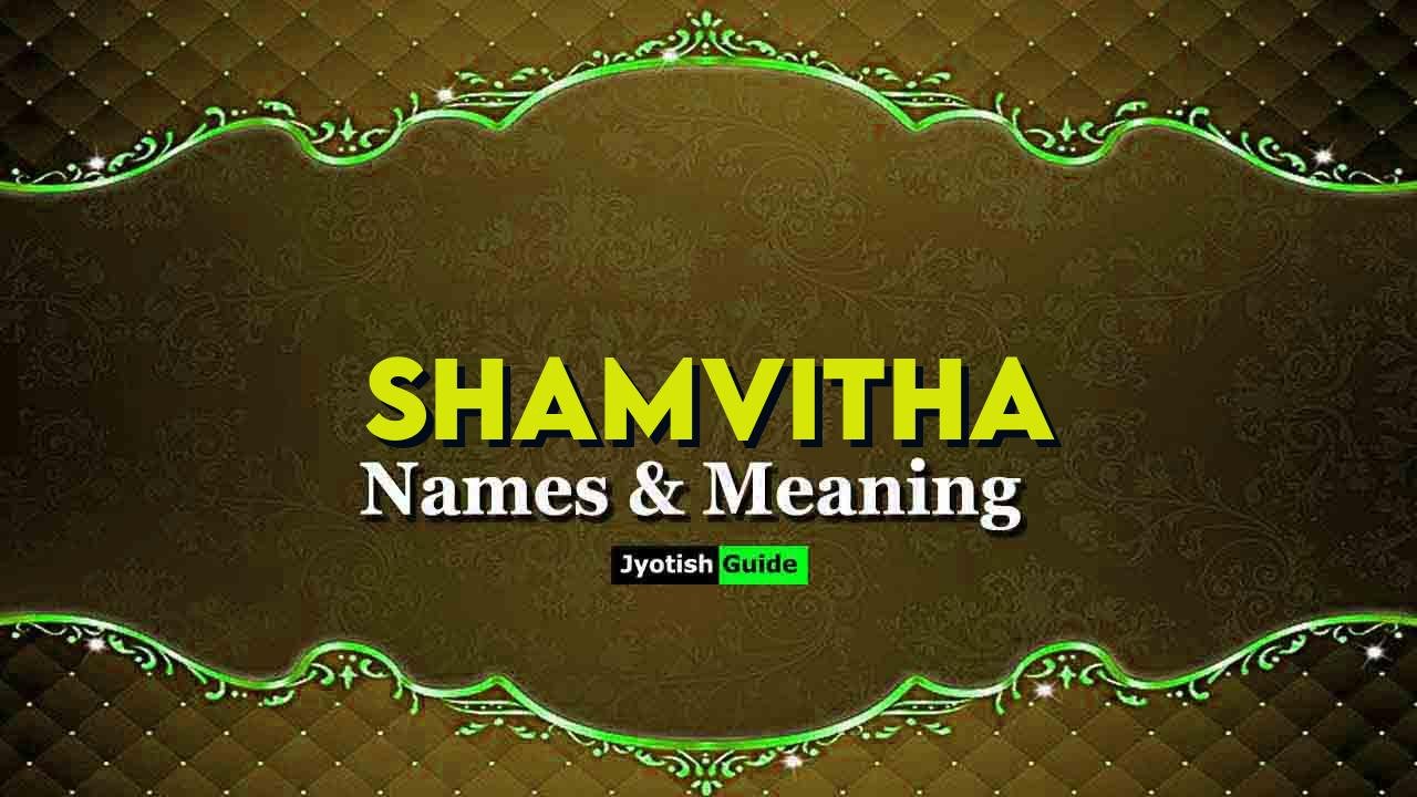 shamvitha name meaning