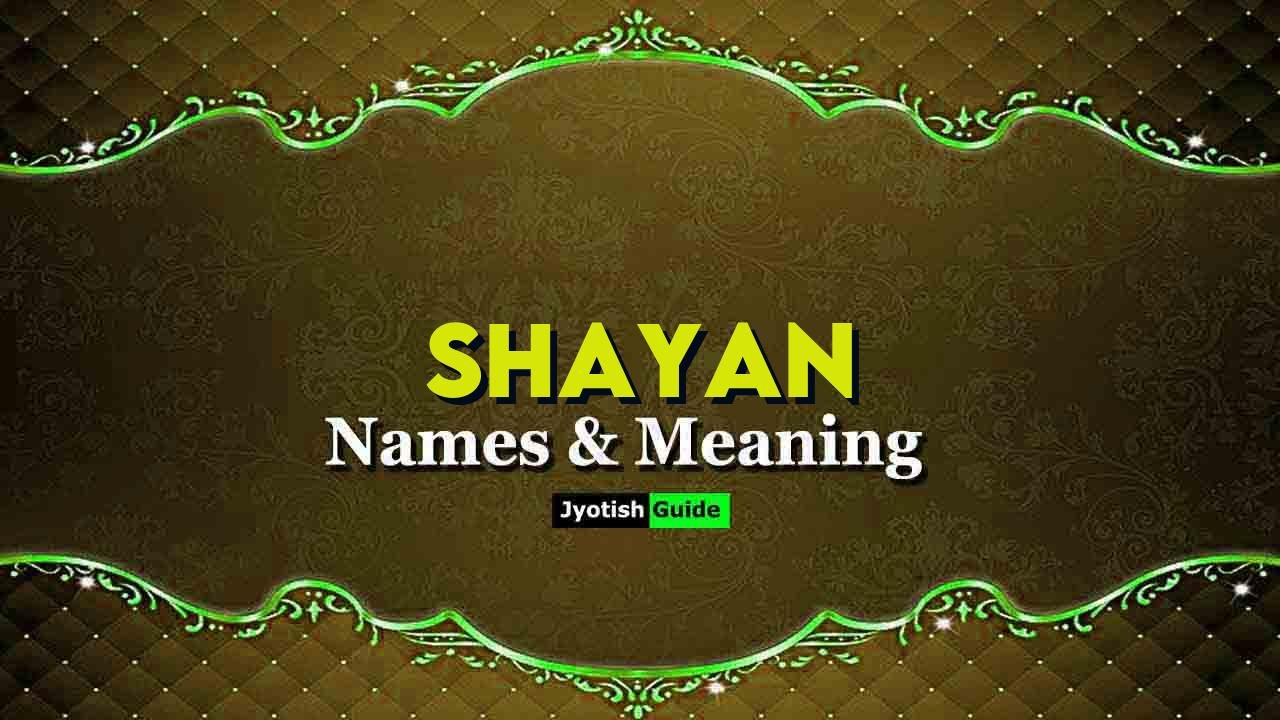 shayan name meaning