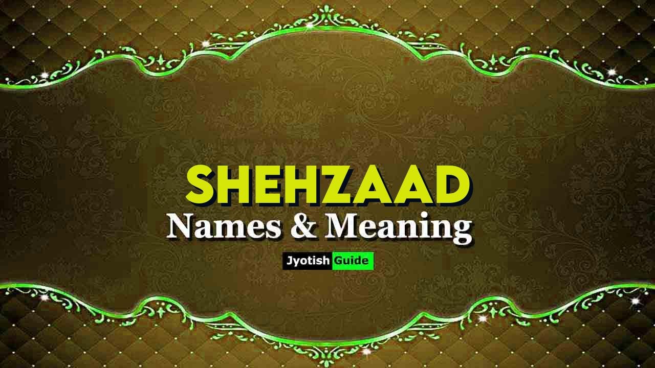 shehzaad name meaning
