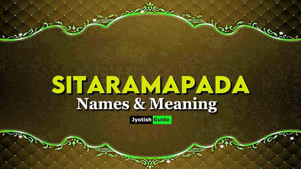 sitaramapada name meaning