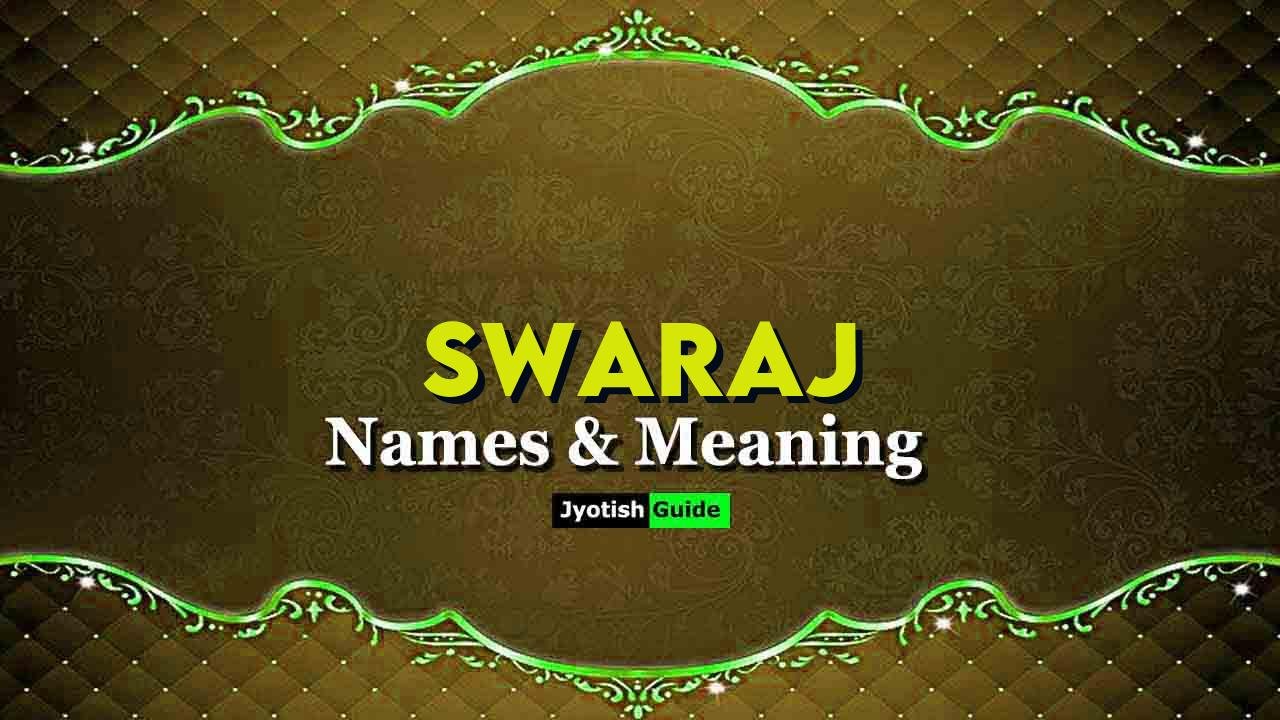 swaraj name meaning