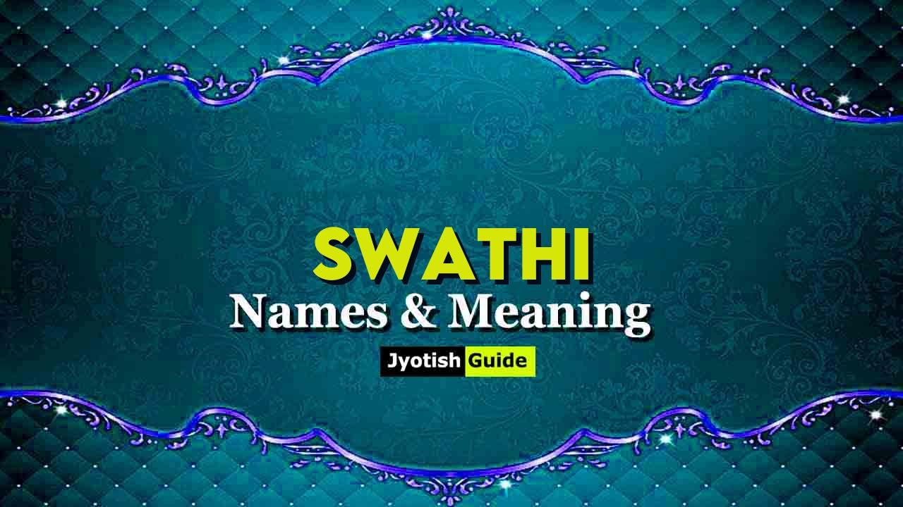 swathi name meaning