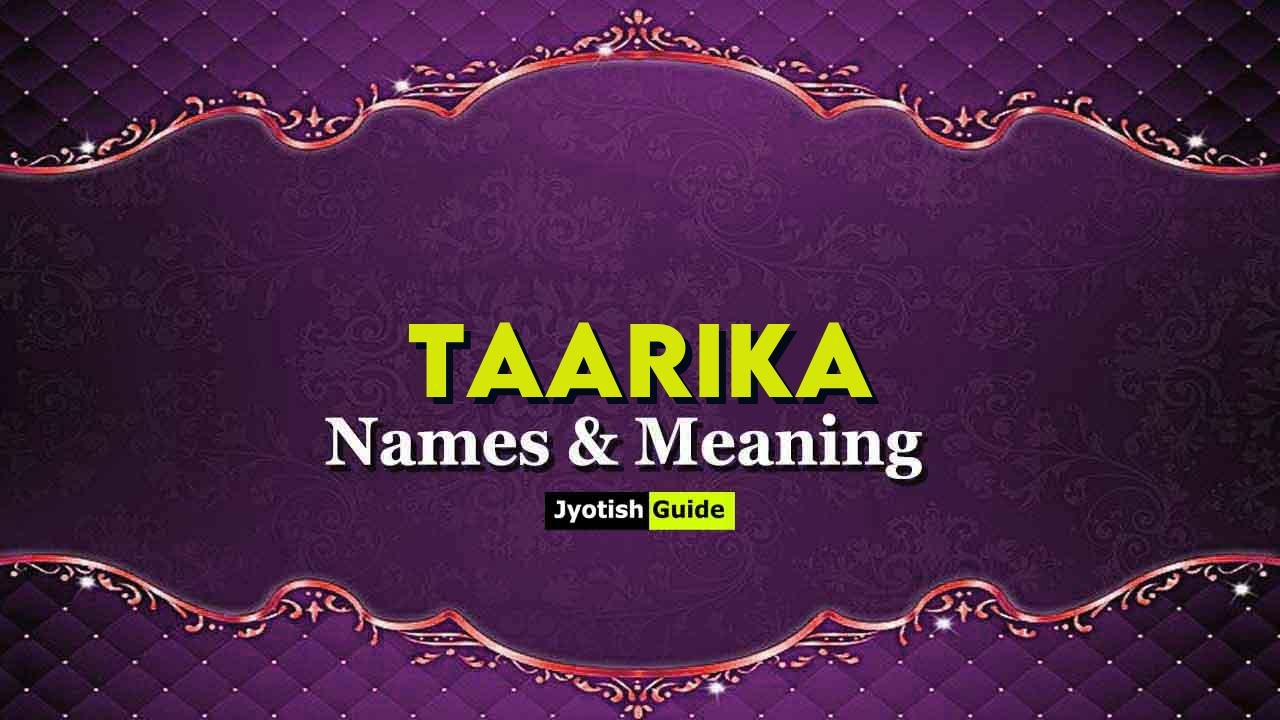 taarika name meaning