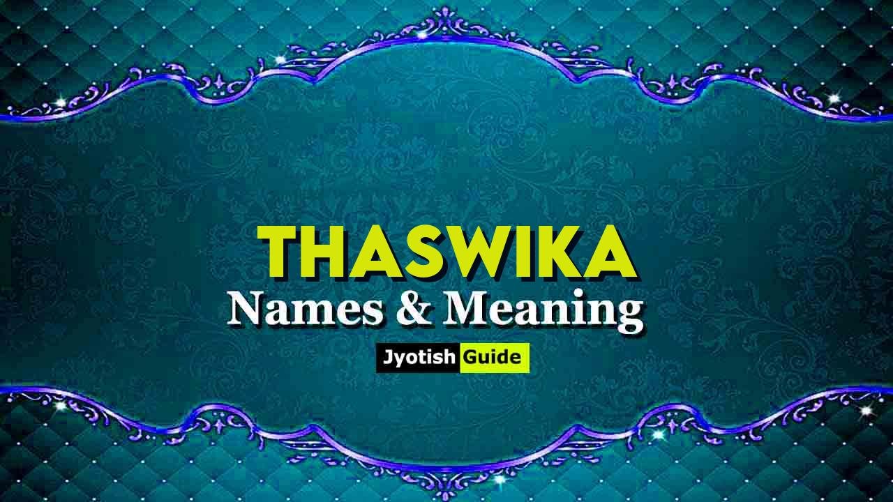 thaswika name meaning
