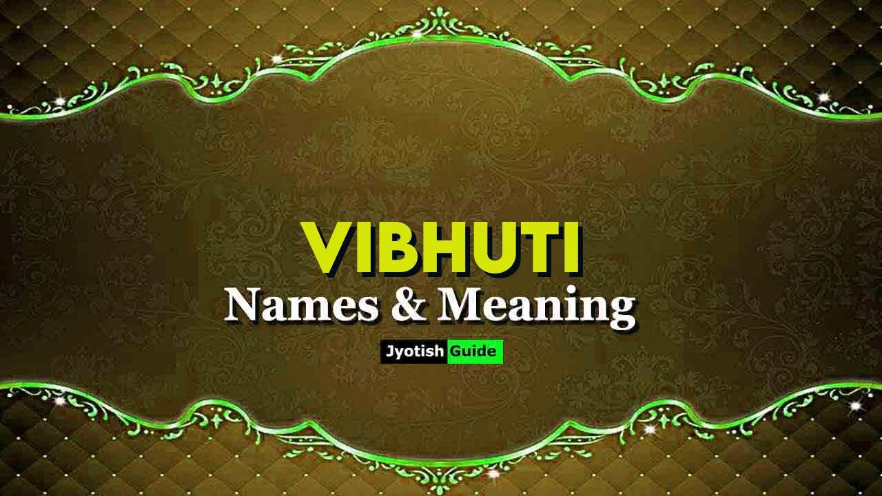vibhuti name meaning