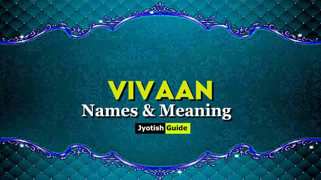 vivaan name meaning